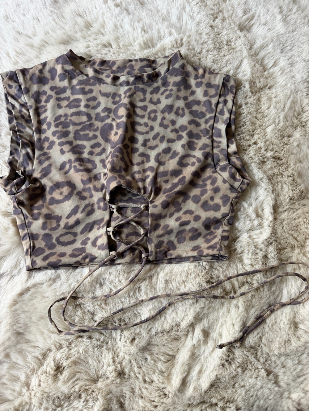 Frankie’s Bikini Leopard Print Bikini Top